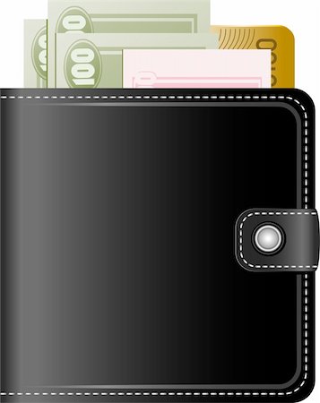 Wallet with money on a white background, EPS, JPEG, AI Stock Photo - Budget Royalty-Free & Subscription, Code: 400-05754370