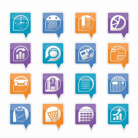 Business and Office  Internet Icons - Vector Icon Set Stock Photo - Budget Royalty-Free & Subscription, Code: 400-05754488