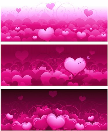 pink scroll background - Valentine's day decorative design and background Stock Photo - Budget Royalty-Free & Subscription, Code: 400-05754505