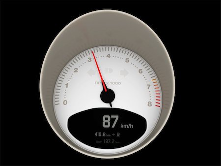 dial (measuring gauge) - A speedometer of a fast car indicating medium velocity Photographie de stock - Aubaine LD & Abonnement, Code: 400-05755501