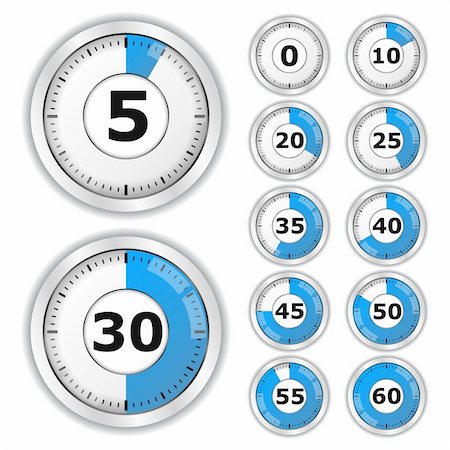 stop watch - Vector Blue Timers Stock Photo - Budget Royalty-Free & Subscription, Code: 400-05755530