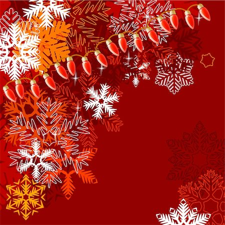 simsearch:400-05364550,k - Dark red winter background with different snowflakes Photographie de stock - Aubaine LD & Abonnement, Code: 400-05750105
