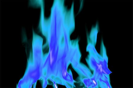 bright blue flames on an open fire that give that warm feeling Stock Photo - Budget Royalty-Free & Subscription, Code: 400-05750648