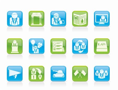 professions icons - Politics, election and political party icons - vector icon set Stock Photo - Budget Royalty-Free & Subscription, Code: 400-05751611