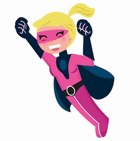 simsearch:400-05741668,k - Cute blonde super hero woman. Vector cartoon Illustration. Stock Photo - Budget Royalty-Free & Subscription, Code: 400-05752014