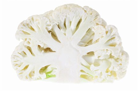 simsearch:400-05744520,k - Half of Cauliflower on White Background Stock Photo - Budget Royalty-Free & Subscription, Code: 400-05752956