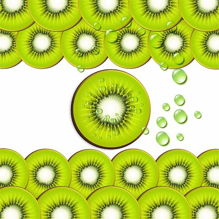 simsearch:400-06082374,k - Background with kiwi slice Stock Photo - Budget Royalty-Free & Subscription, Code: 400-05753544