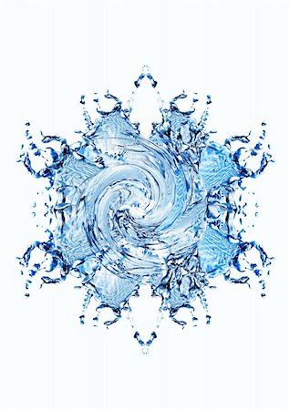 simsearch:614-06624830,k - Blue water and water splash on a white background Stock Photo - Budget Royalty-Free & Subscription, Code: 400-05753598