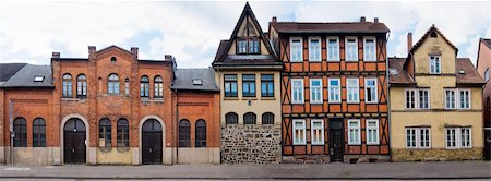 Idyllic city Hann Münden in Germany and river Fulda, famous for his beautiful half-timbered architecture Stock Photo - Budget Royalty-Free & Subscription, Code: 400-05876074