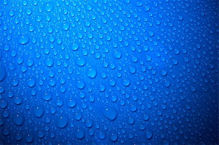fresh air background - blue water drops on glass, top view Photographie de stock - Aubaine LD & Abonnement, Code: 400-05876438