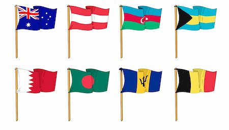 pact - cartoon-like dawings of some of the most popular flags in the world: Letter A and B Stock Photo - Budget Royalty-Free & Subscription, Code: 400-05877835