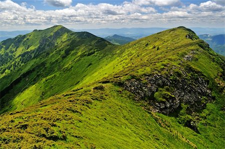 Rocky ridge in Marmaroski alps. Carpathians. Ukraine. Zakarpattya. Romanian border Stock Photo - Budget Royalty-Free & Subscription, Code: 400-05878184