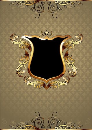 simsearch:400-04400418,k - ornamental shield, this illustration may be useful as designer work Stock Photo - Budget Royalty-Free & Subscription, Code: 400-05878701