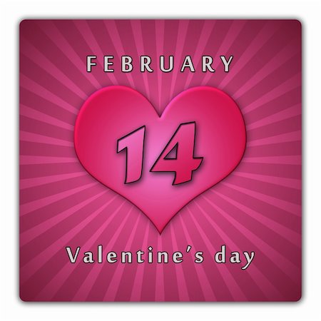 The calendar sheet for Valentine's day. Stock Photo - Budget Royalty-Free & Subscription, Code: 400-05879058