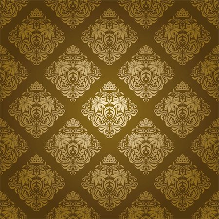 simsearch:400-05879441,k - Seamless damask pattern. Flowers on a green background. EPS 10 Stock Photo - Budget Royalty-Free & Subscription, Code: 400-05879444