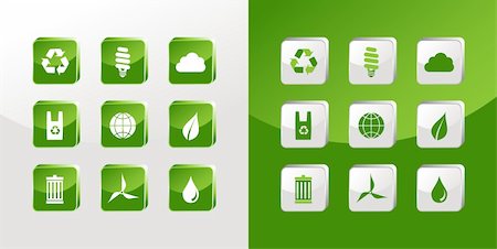 simsearch:400-05877514,k - Environment icons glass set over light and dark background. Vector file available Stock Photo - Budget Royalty-Free & Subscription, Code: 400-05879508