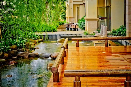 the courtyard of an house outdoor in the rain. Stock Photo - Budget Royalty-Free & Subscription, Code: 400-05884535