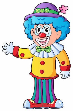 simsearch:400-04236834,k - Image of cartoon clown 2 - vector illustration. Stock Photo - Budget Royalty-Free & Subscription, Code: 400-05885703