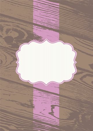 Vector Pastel Wooden Background and Frame. Easy to edit. Perfect for invitations or announcements. Stock Photo - Budget Royalty-Free & Subscription, Code: 400-05886867