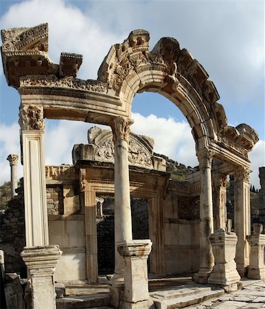 simsearch:400-06642892,k - The Temple of Hadrian, ruins of Ephesus, Turkey Stock Photo - Budget Royalty-Free & Subscription, Code: 400-05886885
