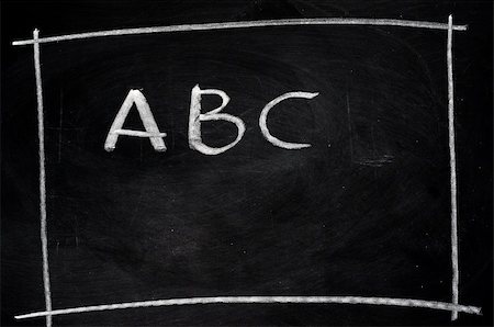 simsearch:400-07042264,k - ABC written with chalk on blackboard Stock Photo - Budget Royalty-Free & Subscription, Code: 400-05886941