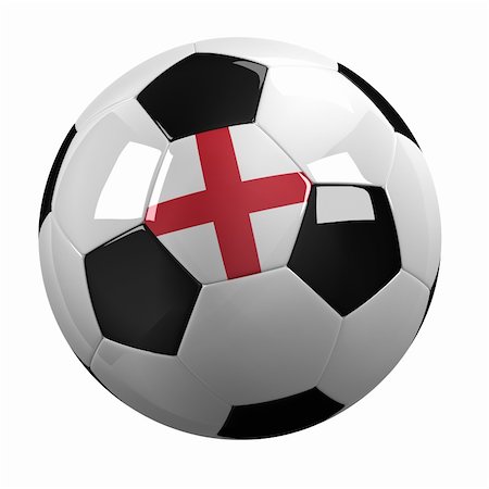 simsearch:400-04263565,k - Soccer Ball with the flag of England on it - highly detailed clipping path included Stock Photo - Budget Royalty-Free & Subscription, Code: 400-05887099