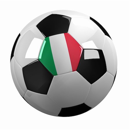 simsearch:400-04263565,k - Soccer Ball with the flag of Italy on it - highly detailed clipping path included Stock Photo - Budget Royalty-Free & Subscription, Code: 400-05887103