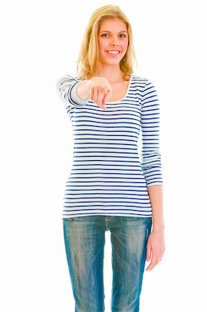 simsearch:400-05888428,k - Cheerful teen girl pointing finger on you Stock Photo - Budget Royalty-Free & Subscription, Code: 400-05888422