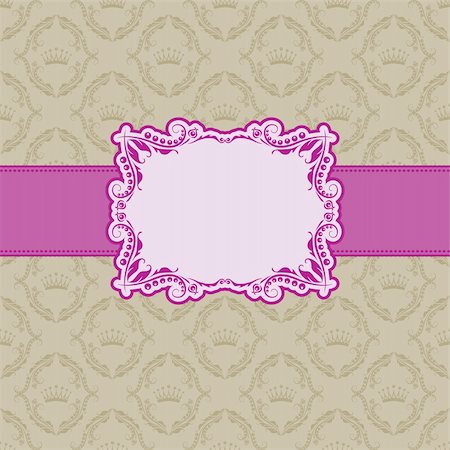 simsearch:400-04912425,k - Template frame design for greeting card . Background - seamless pattern. Stock Photo - Budget Royalty-Free & Subscription, Code: 400-05888514