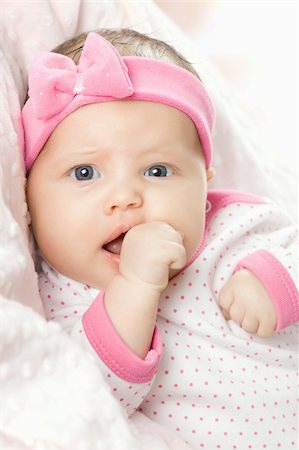 Portrait of very sweet little baby girl Stock Photo - Budget Royalty-Free & Subscription, Code: 400-05888706