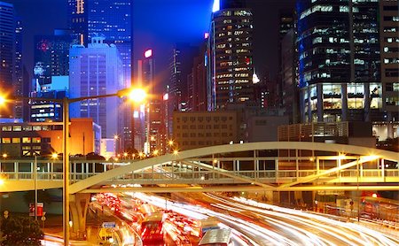traffic night in city Stock Photo - Budget Royalty-Free & Subscription, Code: 400-05889587