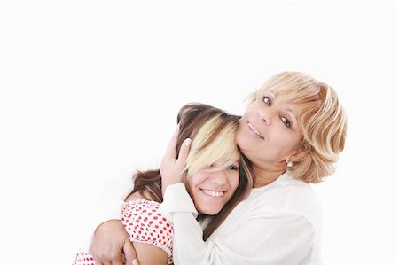 beautiful real couple mother in her 50s and teenage daughter Photographie de stock - Aubaine LD & Abonnement, Code: 400-05889877