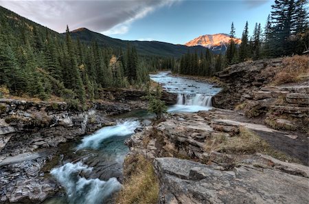 Sheep River Falls Allberta Canada morning sunrise Stock Photo - Budget Royalty-Free & Subscription, Code: 400-05880056