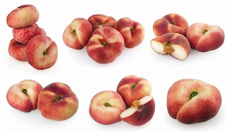 simsearch:400-05891431,k - Set of chinese flat peaches isolated on a white Stock Photo - Budget Royalty-Free & Subscription, Code: 400-05880554
