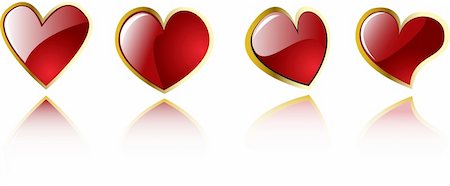 vector valentine's hearts  eps 8 Stock Photo - Budget Royalty-Free & Subscription, Code: 400-05880812