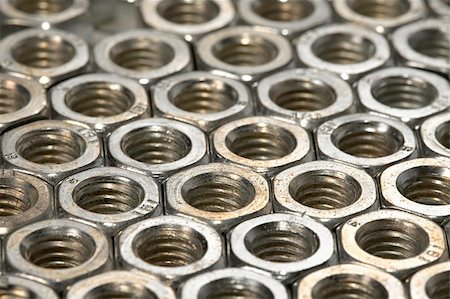 simsearch:400-05240852,k - Array of metal nuts Stock Photo - Budget Royalty-Free & Subscription, Code: 400-05881353