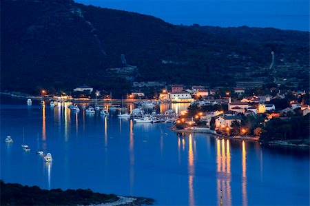 simsearch:400-07748817,k - Island of Ilovik safe harbor,  blue hour view, Dalmatia, Croatia Stock Photo - Budget Royalty-Free & Subscription, Code: 400-05882032