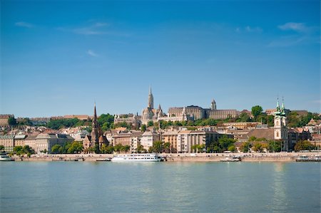 Budapest panorama with Danube river. Daylight. Summer Stock Photo - Budget Royalty-Free & Subscription, Code: 400-05882070