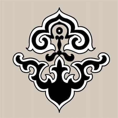simsearch:400-04885743,k - ornament on brown background, vector illustration Stock Photo - Budget Royalty-Free & Subscription, Code: 400-05883000