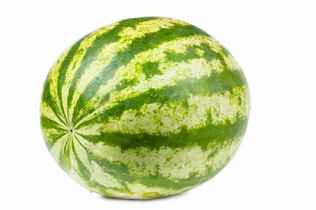 simsearch:400-04386768,k - Whole fresh green watermelon isolated over white background Stock Photo - Budget Royalty-Free & Subscription, Code: 400-05883428