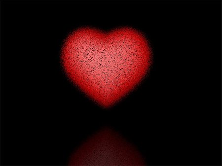 simsearch:400-04839979,k - Red heart of the small pieces on a black  background Stock Photo - Budget Royalty-Free & Subscription, Code: 400-05894464