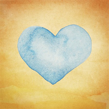 simsearch:400-05891430,k - Watercolor artwork. Love symbol heart. Stock Photo - Budget Royalty-Free & Subscription, Code: 400-05895973