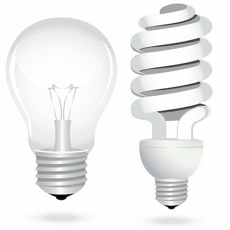 Icon set energy saving light bulb lamp glass electricity. Vector illustration. Stock Photo - Budget Royalty-Free & Subscription, Code: 400-05896054