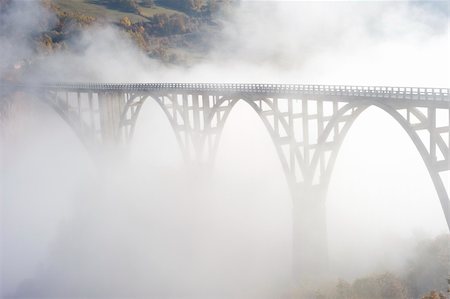 Djurdjevica Tara Bridge is a concrete arch bridge over the Tara River in northern Montenegro. It was built between 1937 and 1940, it's 365m long and the roadway stands 172 metres above the river. Stock Photo - Budget Royalty-Free & Subscription, Code: 400-05896457