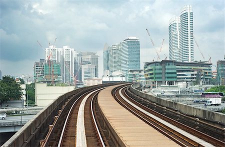 Cityscape with railway and high office buildings in Kuala Lumpur, Malaysia Stock Photo - Budget Royalty-Free & Subscription, Code: 400-05896492