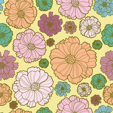 simsearch:400-04411448,k - Vector seamless vintage floral botany pattern Stock Photo - Budget Royalty-Free & Subscription, Code: 400-05899034