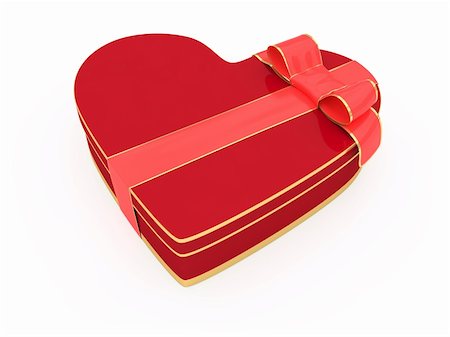 Deep red gift box decorated with gold stripes and red-gold bow. Stock Photo - Budget Royalty-Free & Subscription, Code: 400-05899040