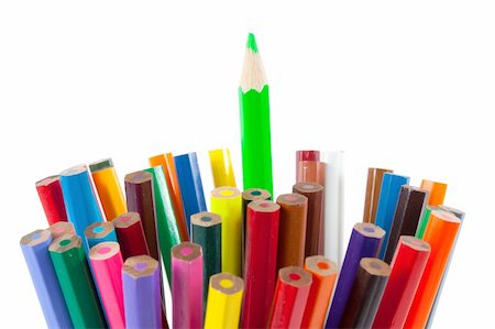 simsearch:400-04046903,k - colored pencils, photo on the white background Stock Photo - Budget Royalty-Free & Subscription, Code: 400-05899148