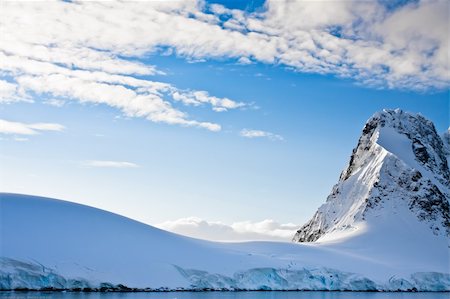 simsearch:400-05271801,k - Beautiful snow-capped mountains against the blue sky in Antarctica Stock Photo - Budget Royalty-Free & Subscription, Code: 400-05899526