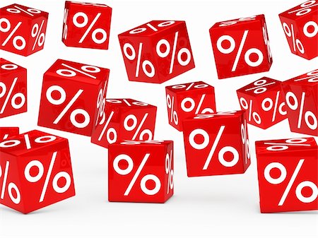 rate - many red sale percent cubes fall down Stock Photo - Budget Royalty-Free & Subscription, Code: 400-05899815